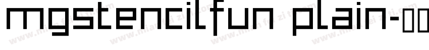 MgStencilFun Plain字体转换